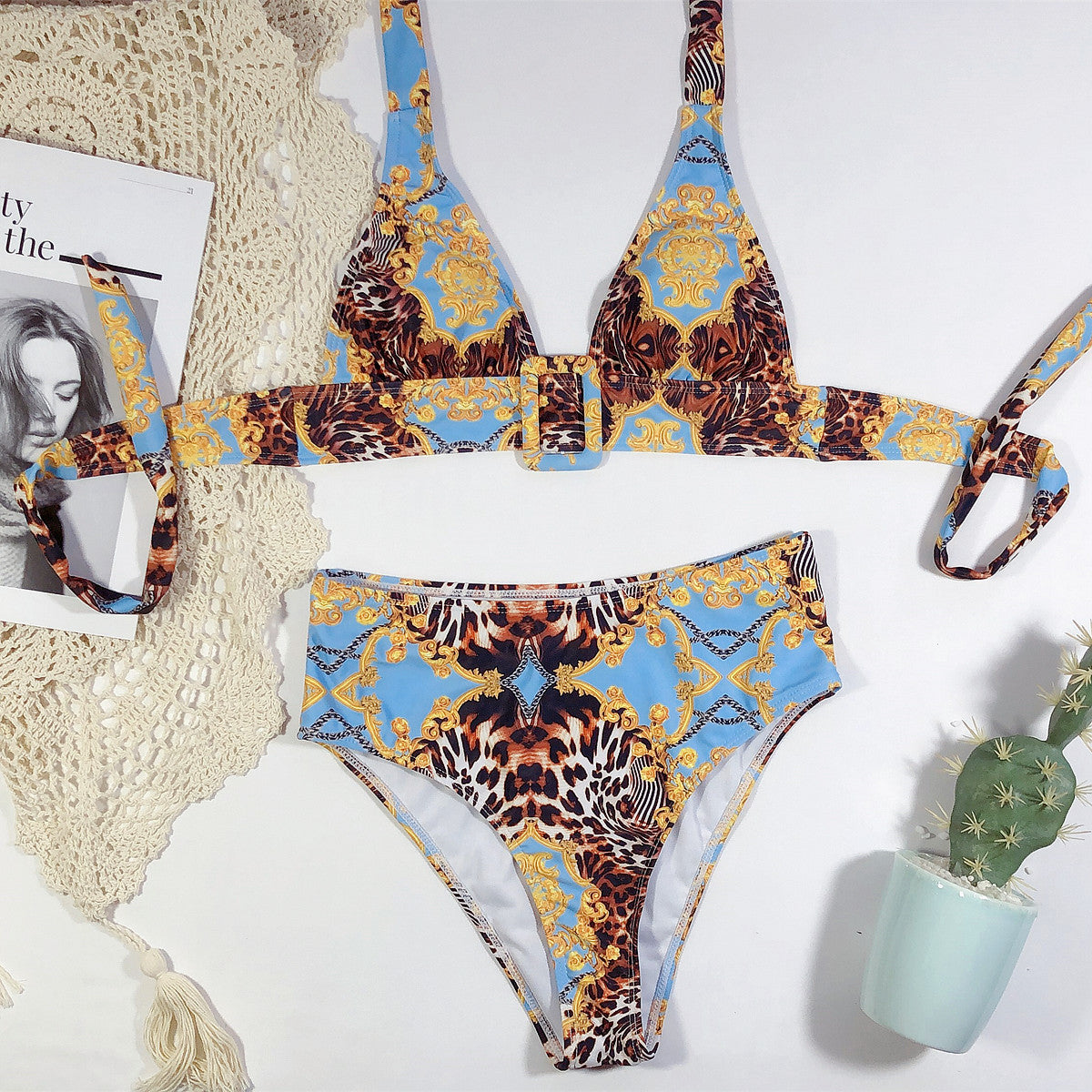 2024 Spring Break Women's Seductive Solid Color Bikini: Sexy Two-Piece Swimwear Set for a Statement-Making Beach Look
