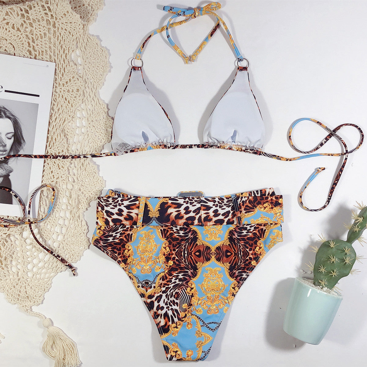 2024 Spring Break Women's Seductive Solid Color Bikini: Sexy Two-Piece Swimwear Set for a Statement-Making Beach Look